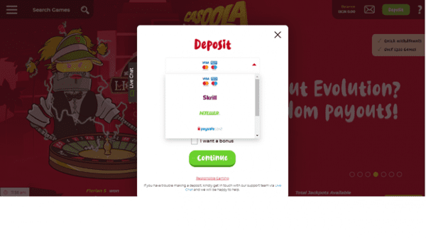 Einzahlung mit Maestro-Karten