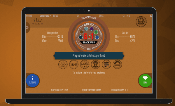 Blackjack 6 en 1 Feltgaming E