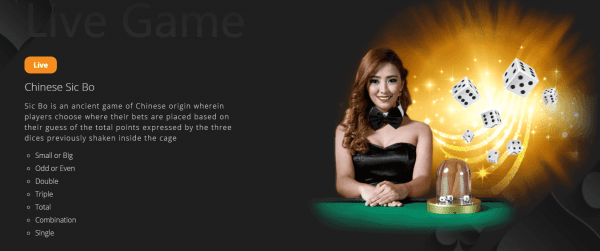 Sic Bo Live Jeu Oriental E