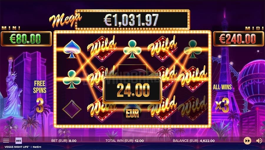 Vie nocturne de Vegas Rtp